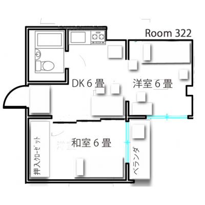 2DK間取り図
